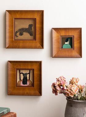 中古复古实木画框照装油画相框空框洗做成水彩画YSQ外框裱挂垒片