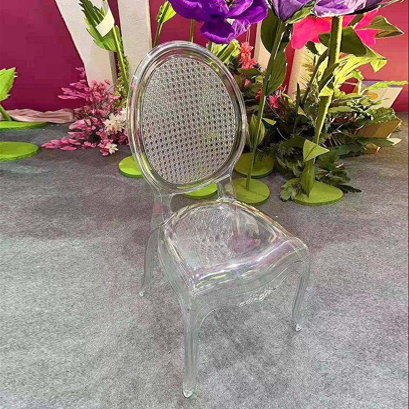 酒红店约宴会用餐椅亚克力椅-树脂靠背椅简网PC水晶椅婚子礼透明