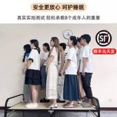 折床人床双人床家用硬单板叠985床简易拼接床铁艺钢木成人1米2床