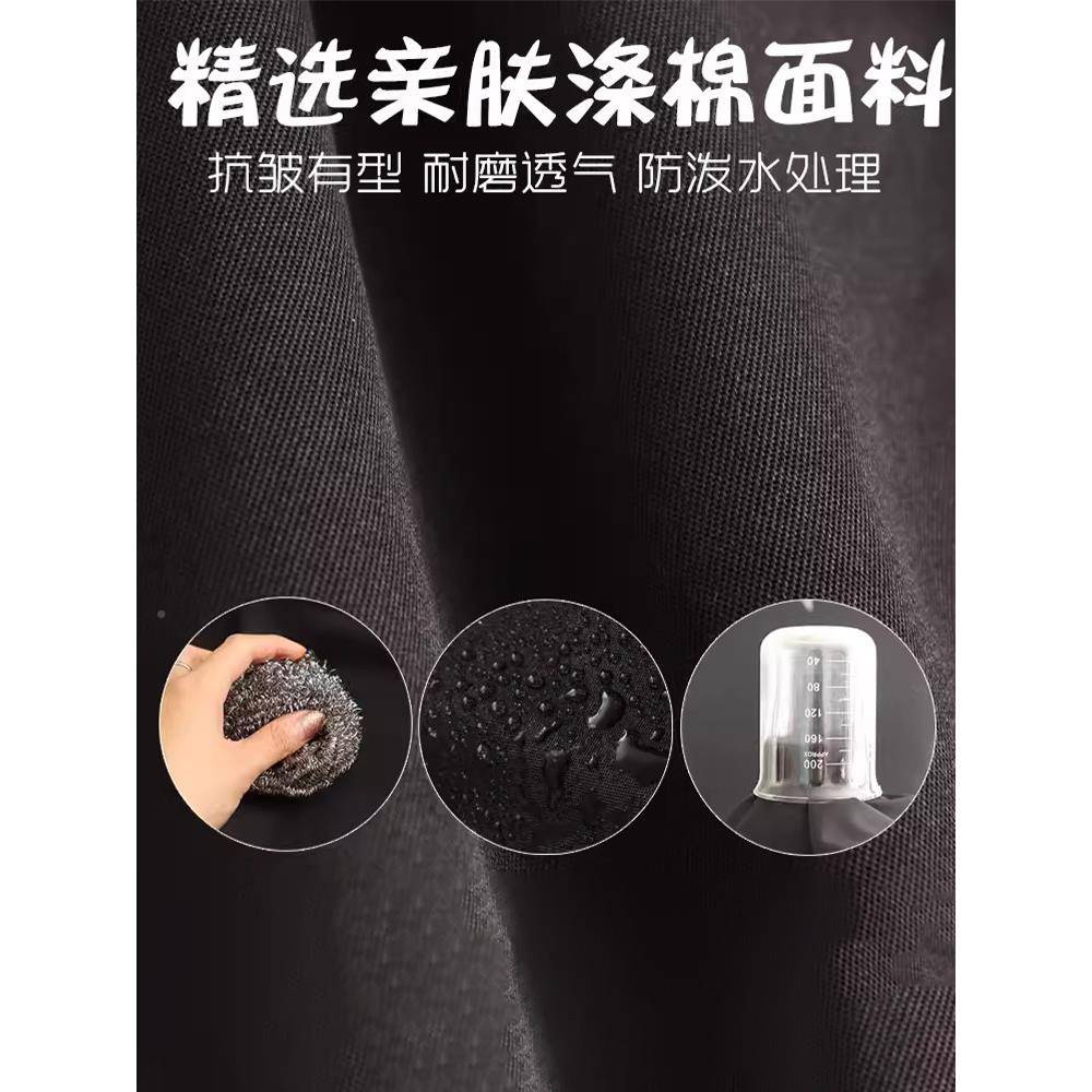 时尚围裙厨女房做饭简439约纯色用新款春纯夏耐磨家透气色上班工