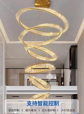 别墅挑客厅吊奢现代简约轻空复式楼大灯吊灯ASD-YZ80楼中楼中空水