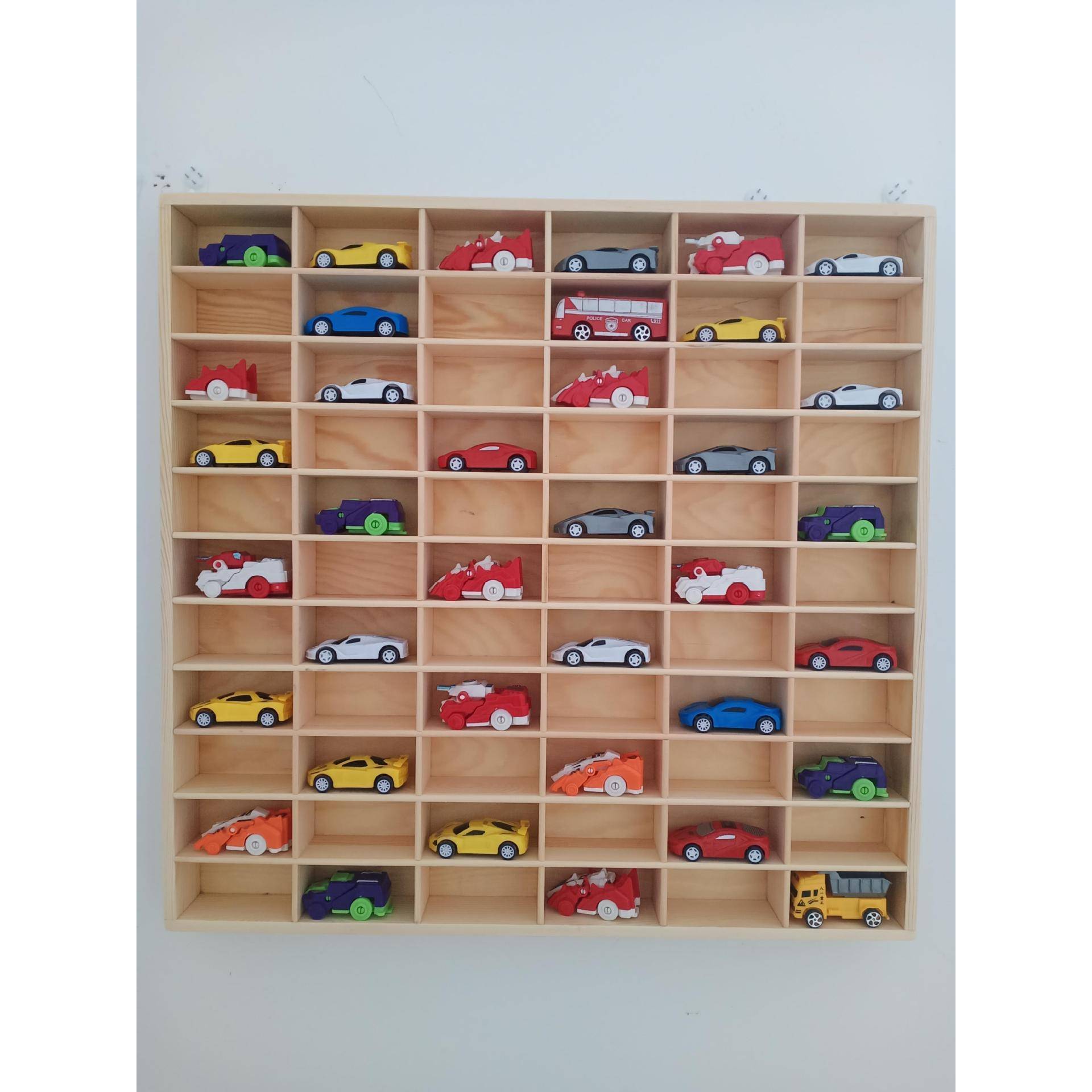 墙上儿童具置物架木多美格ZMP小汽车收纳多车模多卡玩展示柜层收