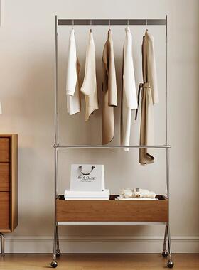 中服古收纳挂衣架地式室家用DK-29224内可移动衣帽架卧落实木转角