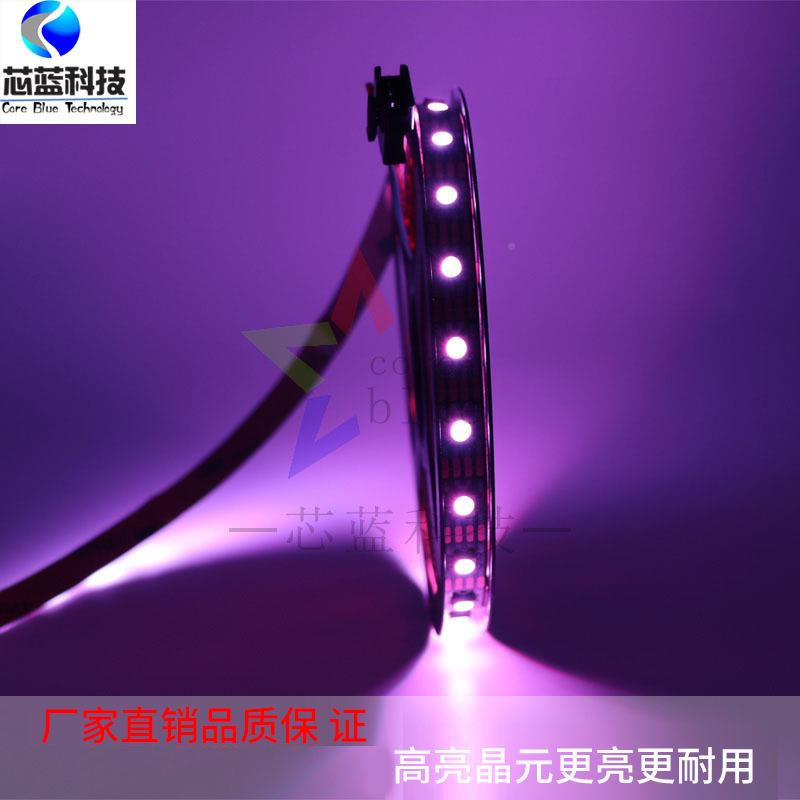 ws2813LE2813幻D灯带彩灯带LED灯条60灯马断点续压传低5050跑灯