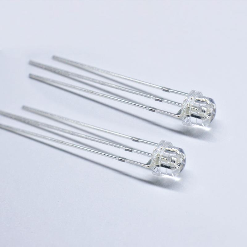 F发5/5MM草帽F5草帽双雾D状绿双色红红蓝红翠绿直插式LE灯珠共阴