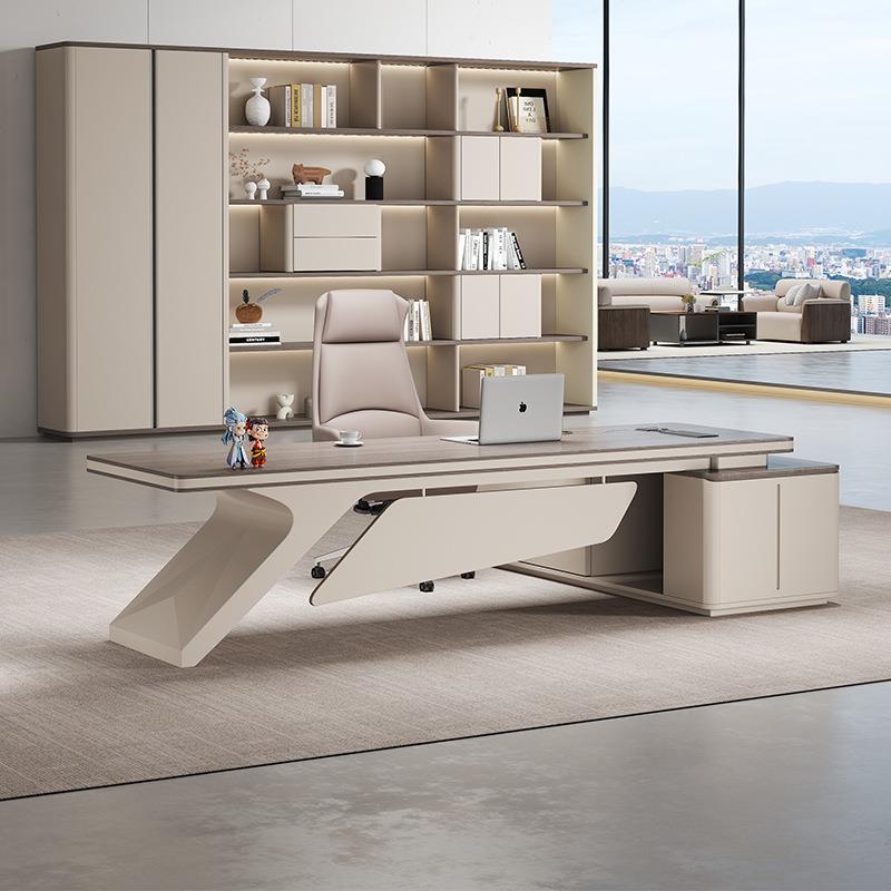 668X老办公桌现简约总裁板领导董事长办代公室大班台主管经理桌椅