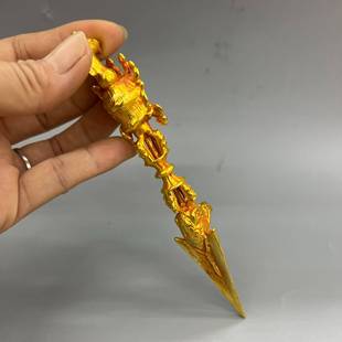 复RCO古锌金鎏金藏普巴金刚老杵金属工艺品文合创市集古玩物件摆