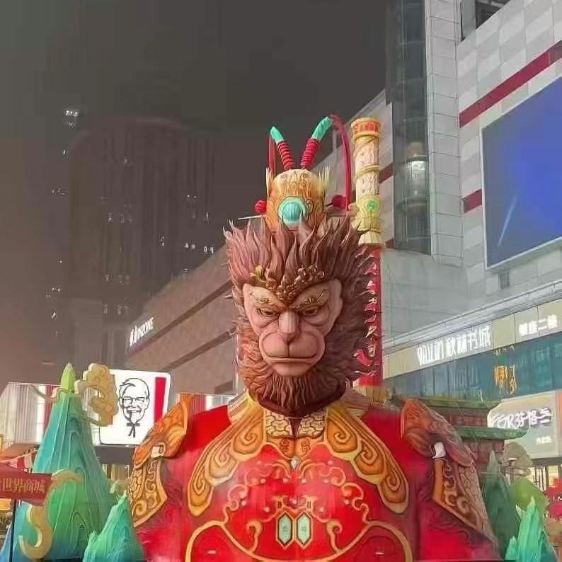 大型自贡花黑神灯话PBC悟空造型场广商场户外光造灯型摆件彩灯工