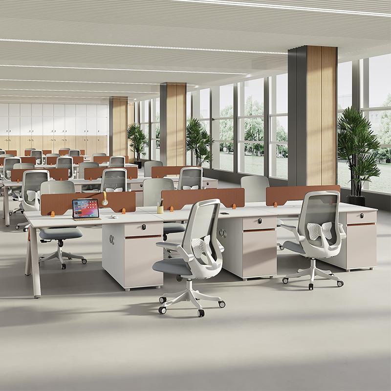 新款屏风办公咨询客服桌员工位单位人桌子六人位简安约装员办公桌