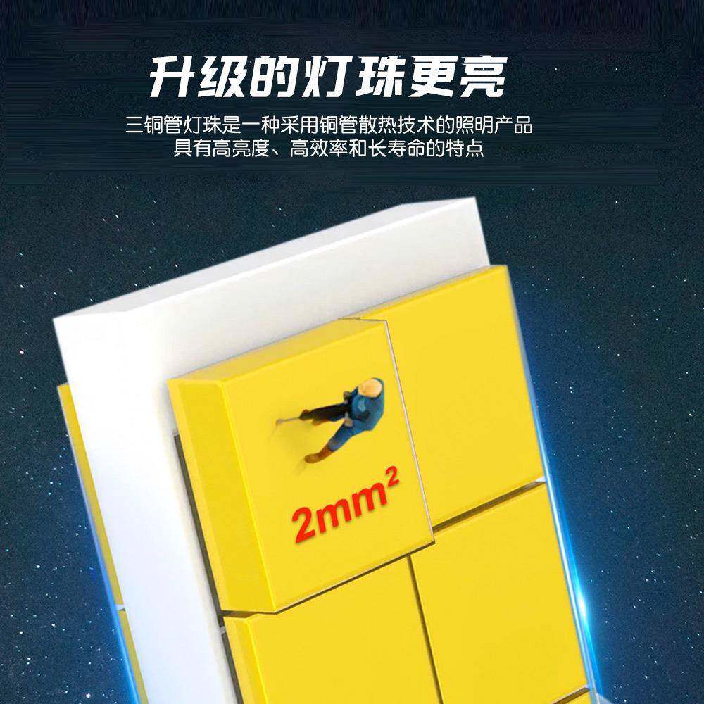 DGS高功率300片W30000LM前照灯VKP广东三铜管3570芯汽车LLED灯泡
