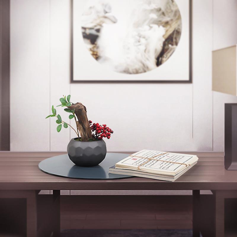 红绿植仿真盆景摆件新中酒式现代假花果店售楼前台茶几家居UQZ摆