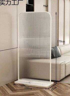 玻玄璃隔断关断YCB屏风打孔可移动遮挡免客厅网红对门屏风隔客厅