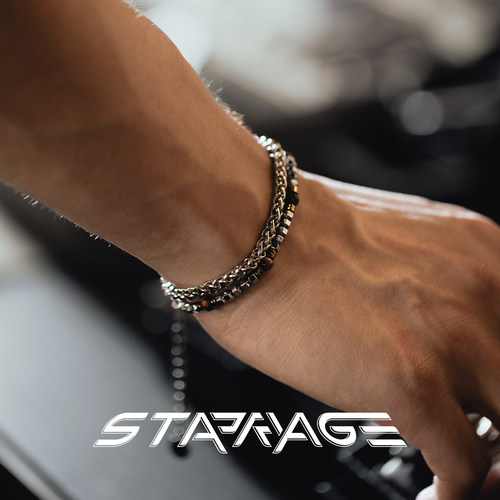 星宇纪原创设计星河手链男士手链极简轻奢感小众高级叠戴手链男生