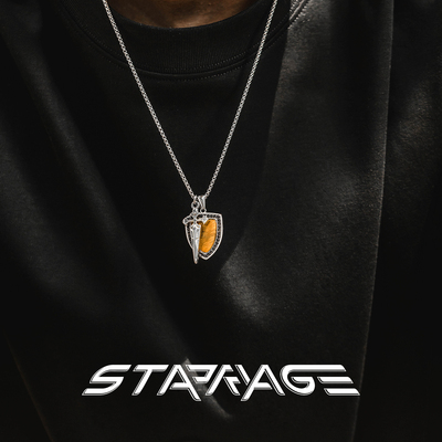 星宇纪 男士项链原创设计剑与盾意大利风轻奢配饰高级感男生项链