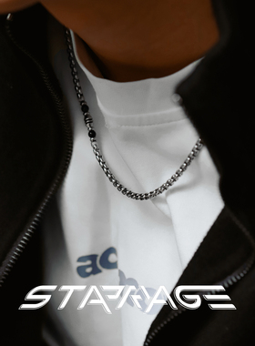 星宇纪 原创黑耀项链男款项链高级感轻奢小众男士项链钛钢锁骨链