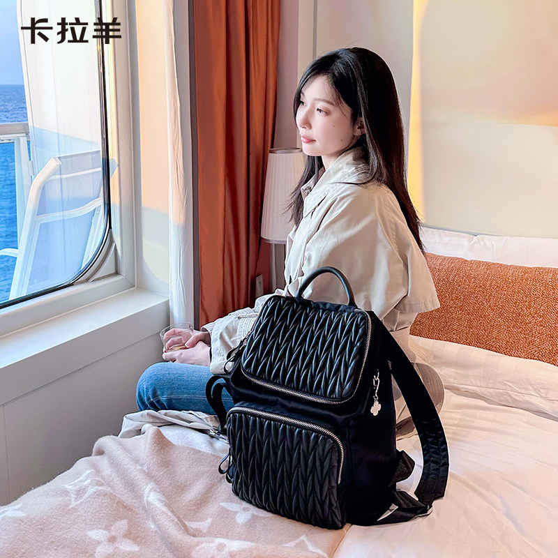 【防盗麒麟包】卡拉羊洛可可电脑背包通勤商务轻便大容量双肩包