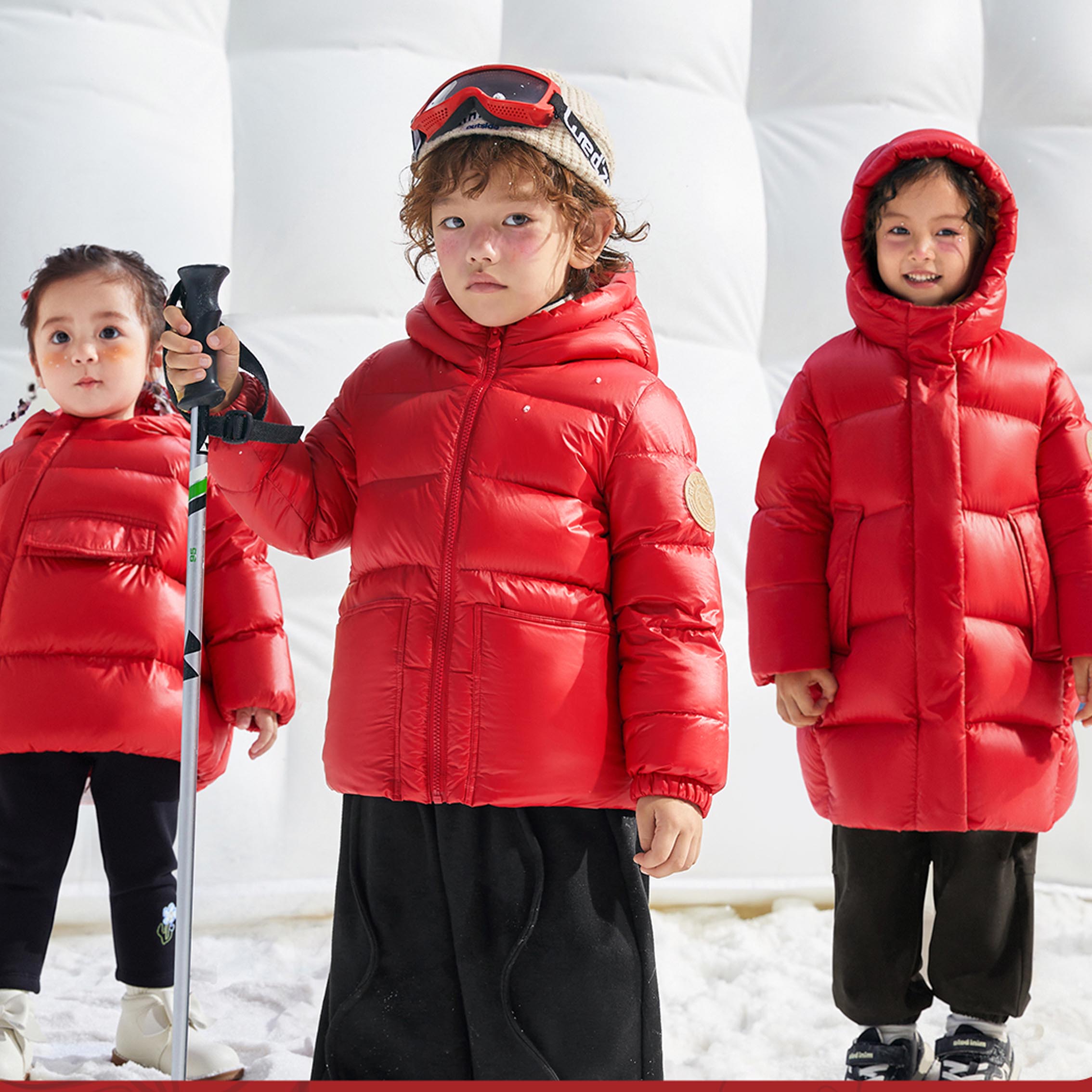 MiniBala男女童中长款羽绒服