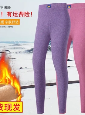 加绒加厚打底裤加肥大码保暖裤pmm秋冬羊羔绒秋冬高腰秋裤女