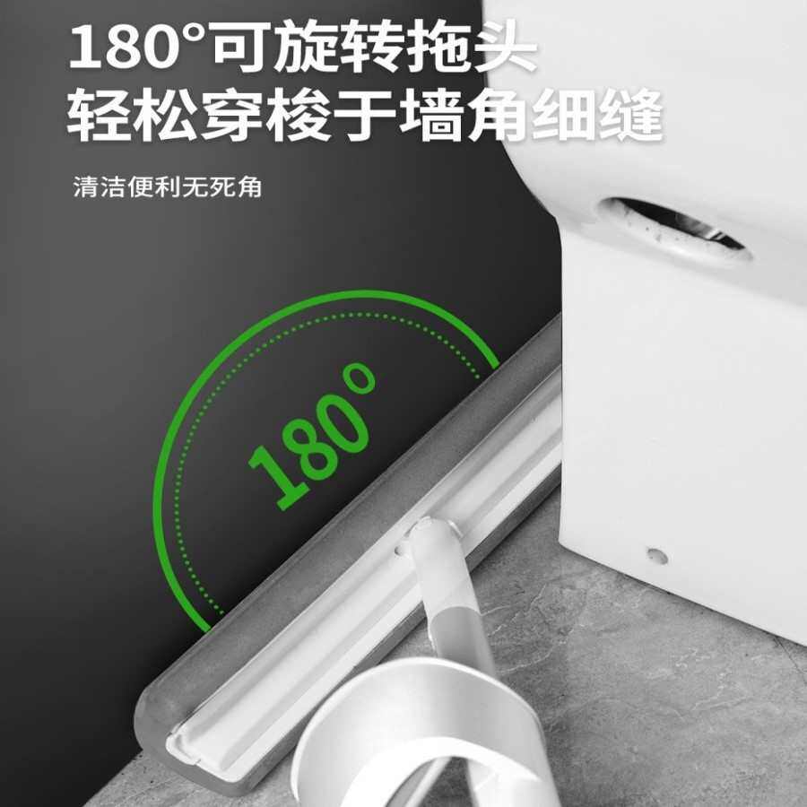 双面三角胶棉拖把踢脚线家用神器地拖拖布吸水2025新款海绵拖把头