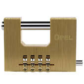 大号黄铜矩形密码 锁挂锁防水防锈仓库大门锁家用链条锁户外铜锁头