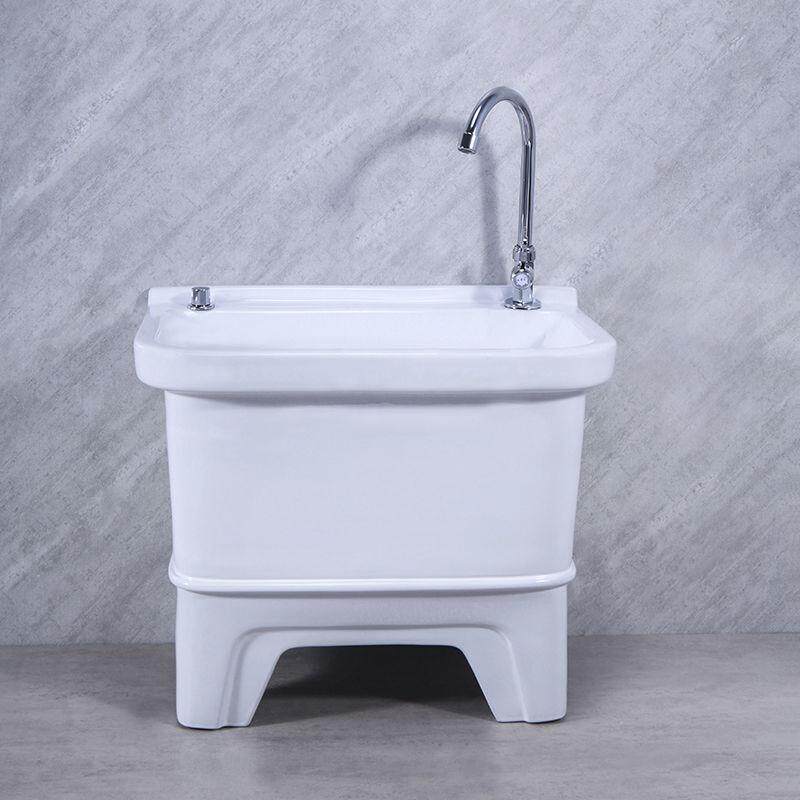 陶瓷拖把池阳台小号洗拖布池特价拖把桶家用卫生间方形长方形一体