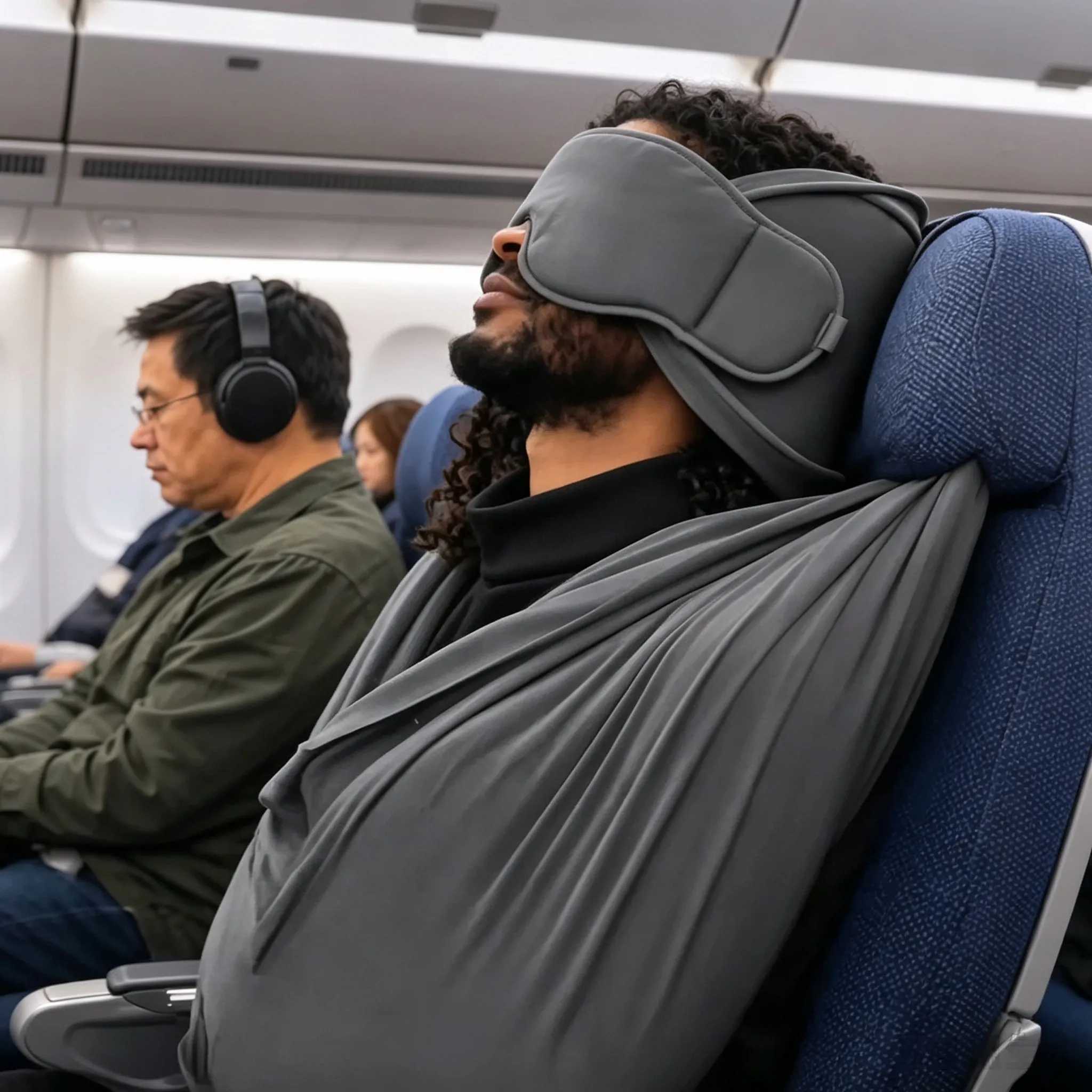 3d旅行睡眠眼罩一体式飞机套装
