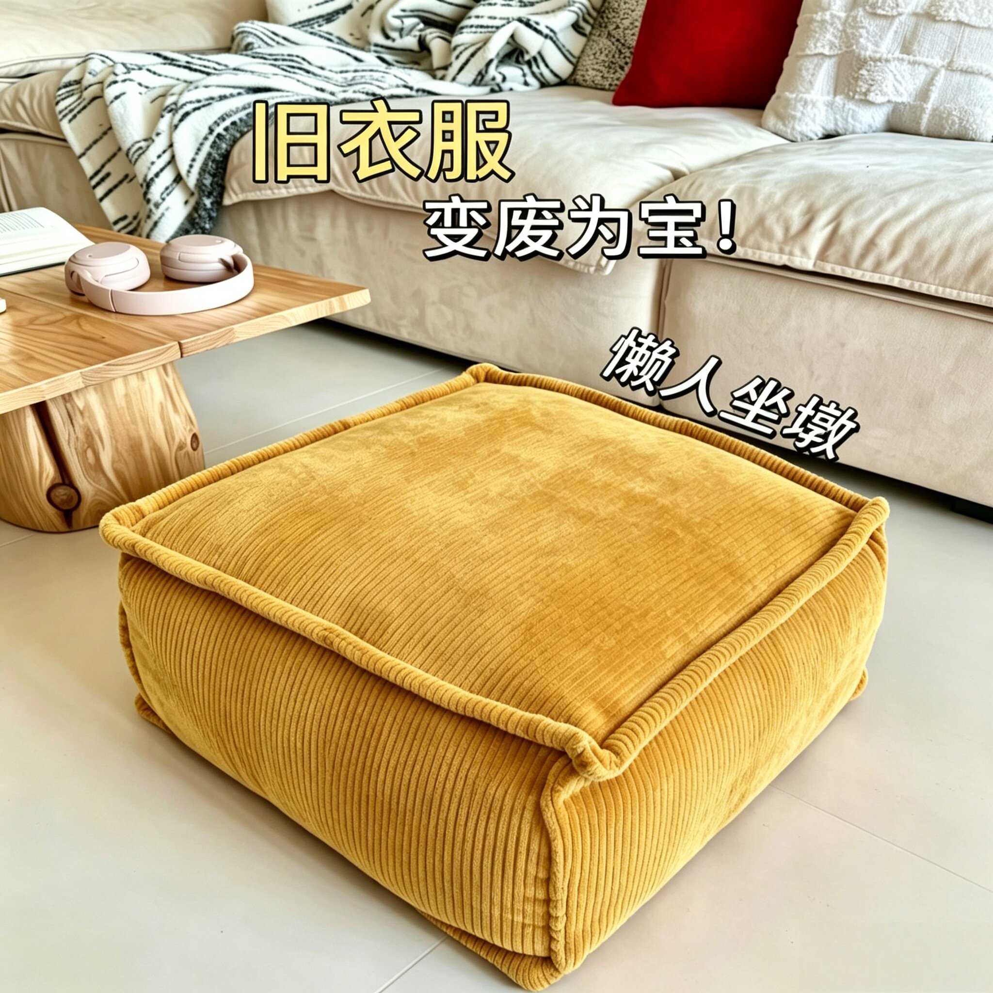 【填充收纳套】旧衣服玩偶懒人