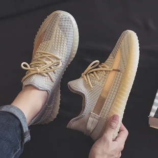 春季男款薄款椰子男鞋2024新款百搭跑步网面学生运动网鞋休闲潮