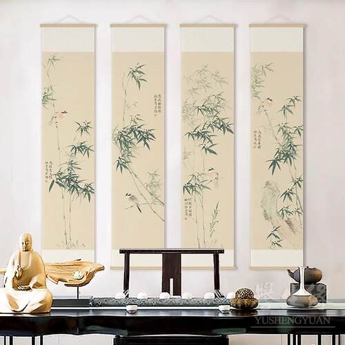 中国风山水茶室灯现代简约吊灯