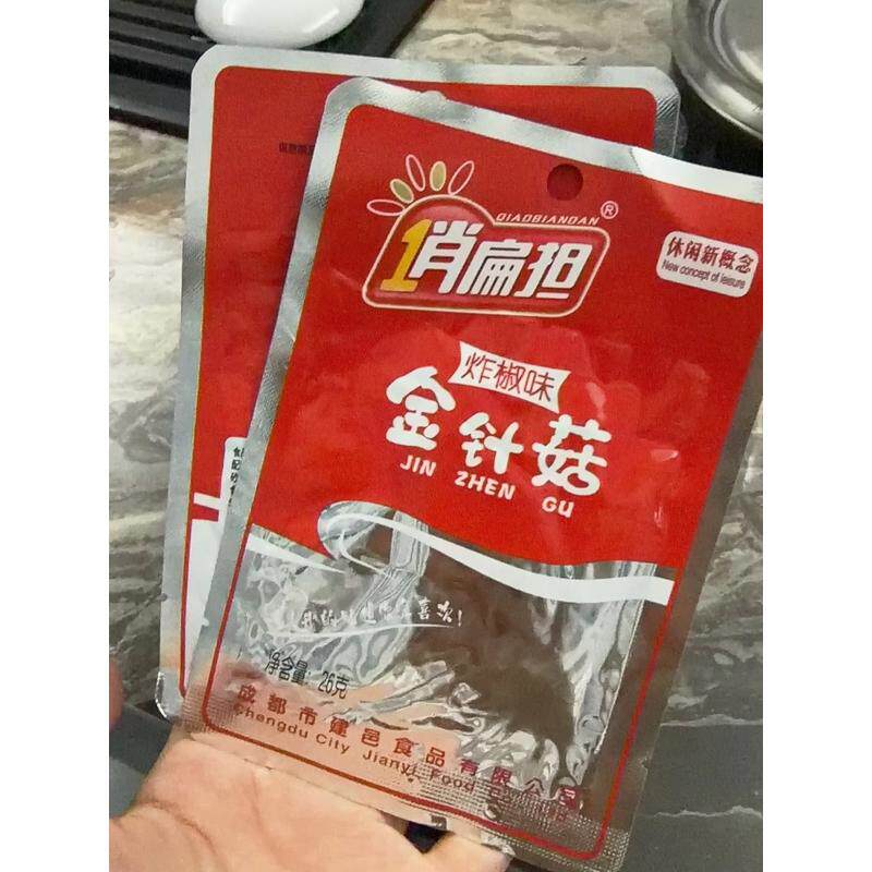 俏扁担金针菇炸椒味26g小包装开袋即食真空小袋装下饭菜便宜