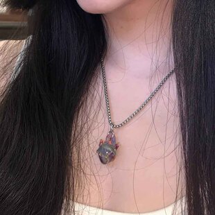 琉璃心脏项链女925纯银手工玻璃饰品吊坠高级感轻奢小众生日礼物