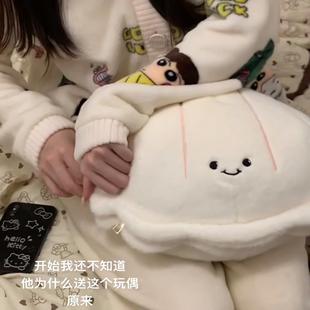 贝壳珍珠抱枕掌上明猪蚌蚌的猪毛绒玩具玩偶公仔粉色女生节日礼物