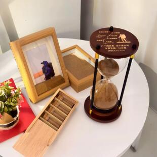 腾格里沙漠沙漏户外旅游纪念手工diy桌面装饰摆件创意礼物送朋友