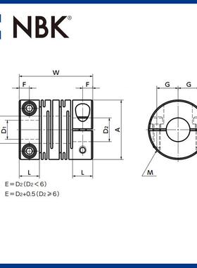 NMBK MST-一体狭缝型联系轴器S列零背隙弹性联C轴nbk器 连轴器