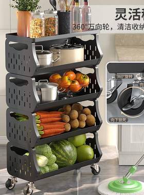 厨菜篮子置物架多落地房可动放层水果蔬EEI菜收纳家用多功能移小