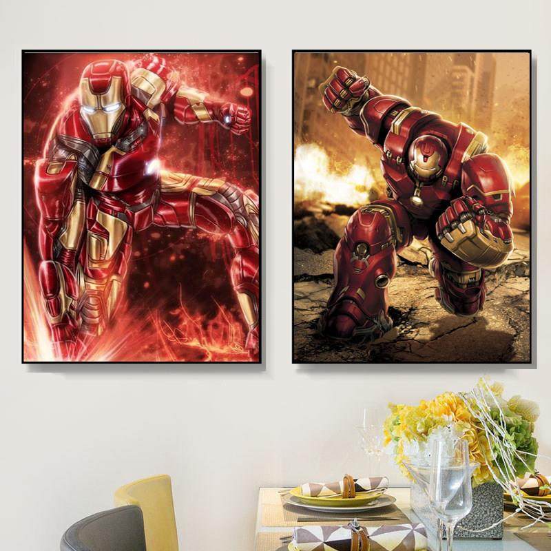 卡通小幅简单钻石画2025新款5d贴钻十字绣钢铁侠男生儿童卧室满钻,居家布艺,钻石绣,淘宝优惠券,粉丝福利购,淘宝优惠卷