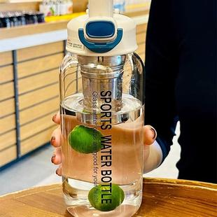 德国Berlin高硼硅玻璃杯大容量耐高温防摔夏水杯子茶水分离茶杯