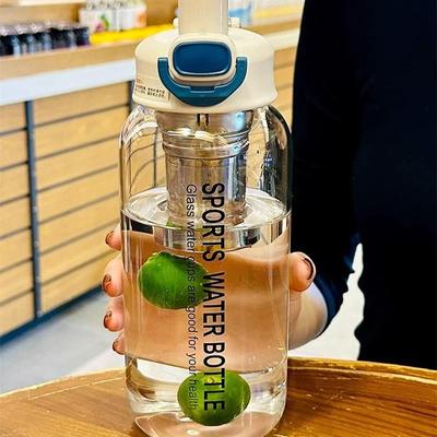 德国Berlin高硼硅玻璃杯大容量耐高温防摔夏水杯子茶水分离茶杯