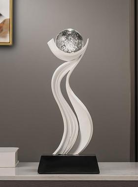 风生水起轻奢高档水晶球摆件招财客厅办公室玄关酒柜电视柜装饰品