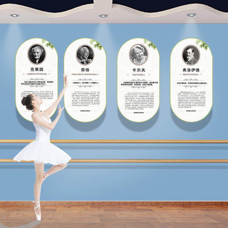 心理咨询室辅导心理学家荣格佛洛依德马斯洛卡尔夫画像挂画有框