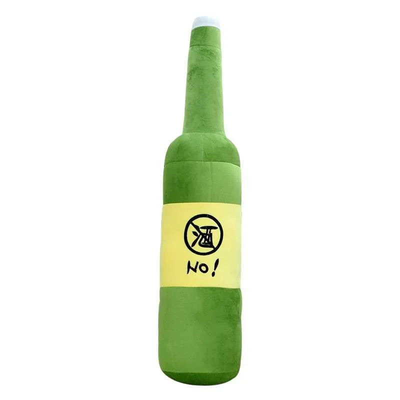 啤酒瓶抱枕毛绒玩具酒瓶抱枕玩偶送戒酒老公靠枕头七夕情人节新品