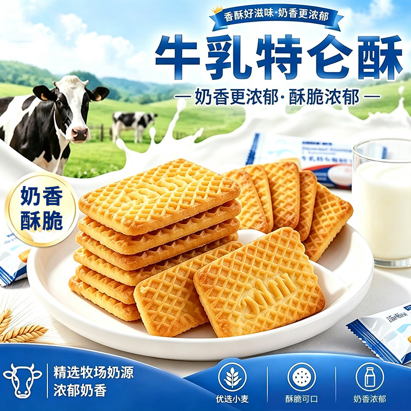 【30包】老式牛乳特仑酥饼干零食