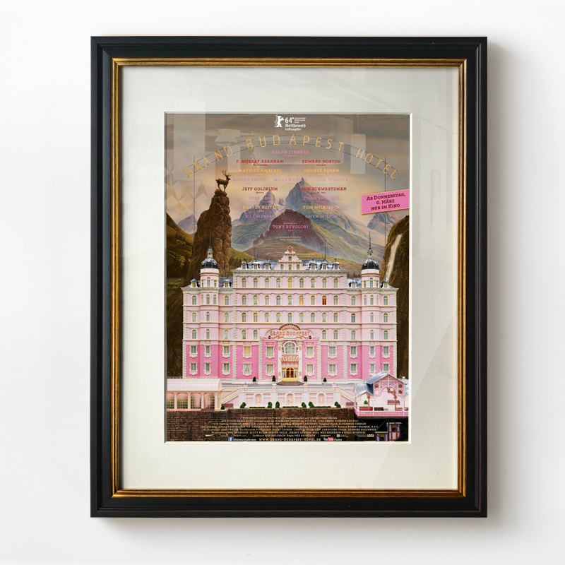 现货布达佩斯大饭店欧式复古装饰画客厅玄关餐厅壁画美式轻奢建筑图片
