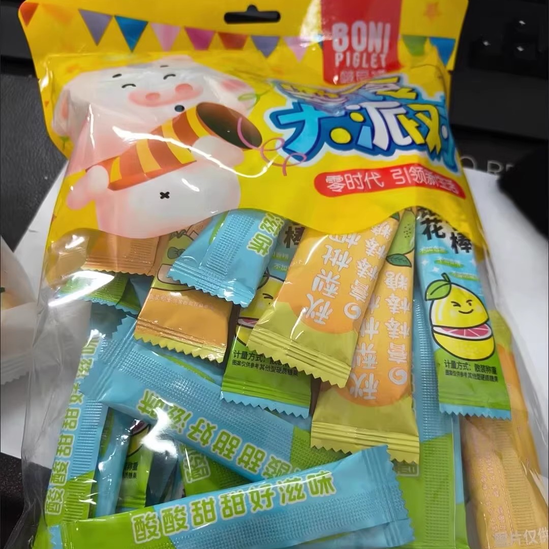 金银花柚子棒棒糖梨膏棒棒糖水果味硬糖果儿童节礼物零食解馋