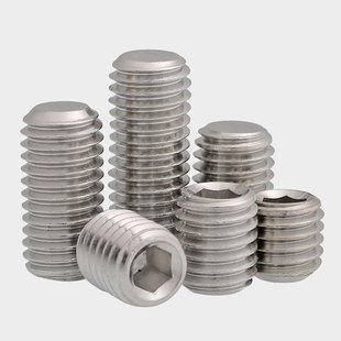 M3.5 304不锈钢内六角平端紧定螺钉无头机米顶丝止付螺丝基米螺栓