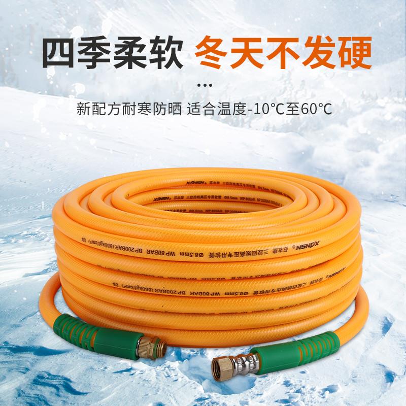 高压打药管三胶四线喷雾器打药机pvc管打药泵防爆管带软管子专用