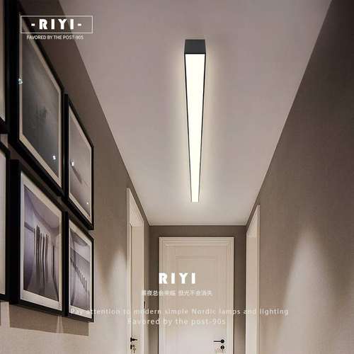 天花板一字长条灯客厅照明吸顶灯明装线性灯极简餐厅卧室led灯具