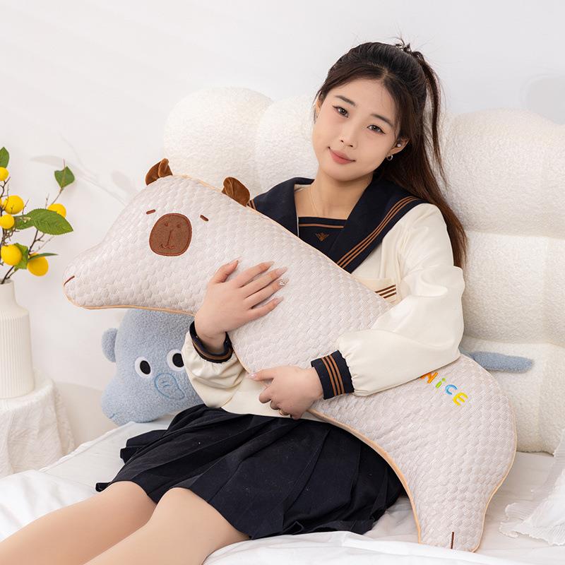 冰豆豆物长条抱枕可爱卧室大靠动女生睡觉床上枕腿夹侧吉美睡枕头