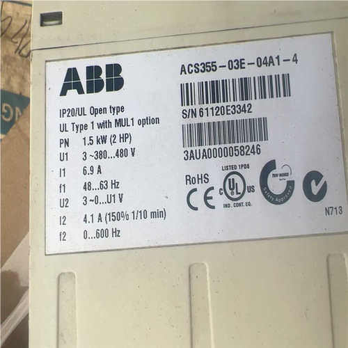 ABB变频器ACS355-03E-04A1-4（基数电子）