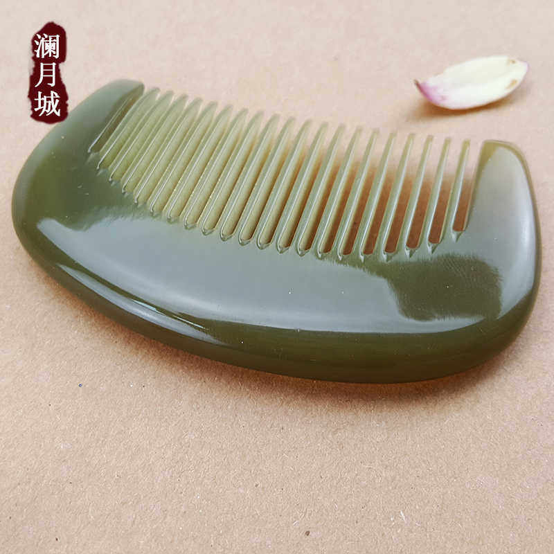 天然牛角梳白水牛角口袋梳包包梳按摩头皮护发梳发细齿宽齿小梳